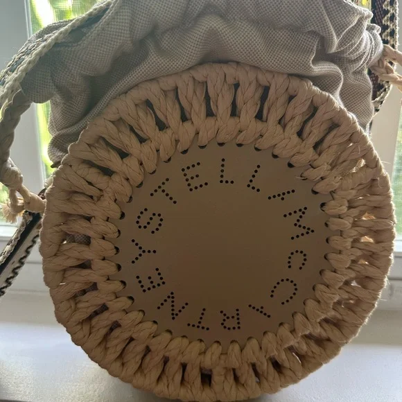 Stella McCartney Natural Woven Round Crossbody Bag, Excellent Used Condition - Picture 7 of 10